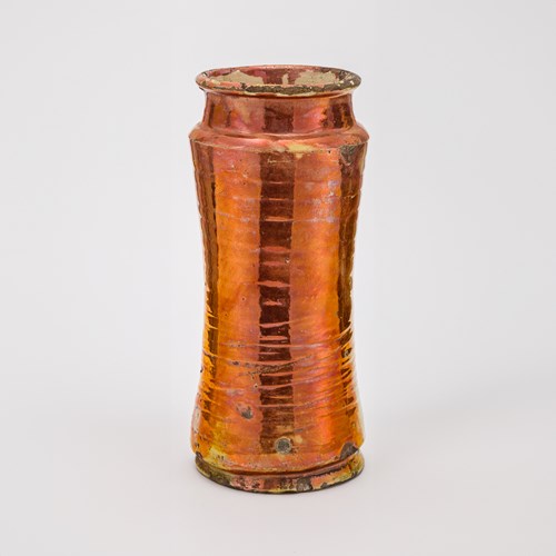 Copper-Lustre Hispano-Moresque Albarello